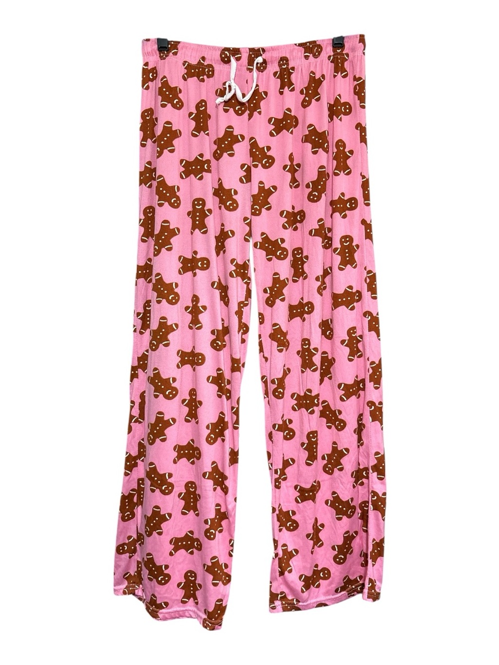 Hello Mello Cozy Gingerbread Print Pink Pajama Pants - Picture 2 of 3